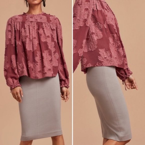 Aritzia Wilfred Lis Skirt High Rise Pull On Pencil Skirt Heathered Gray - Picture 4 of 12